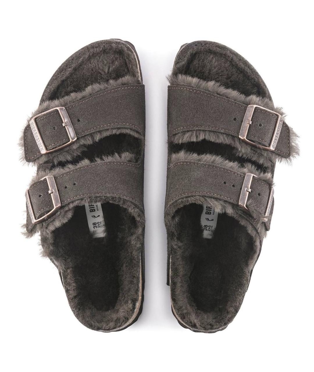 BIRKENSTOCK Коричневые замшевые сандалии, фото 2