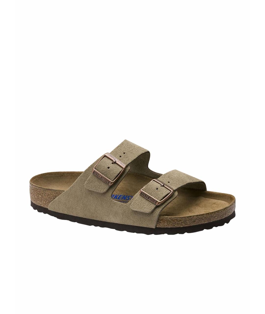 BIRKENSTOCK Серые замшевые сандалии, фото 1