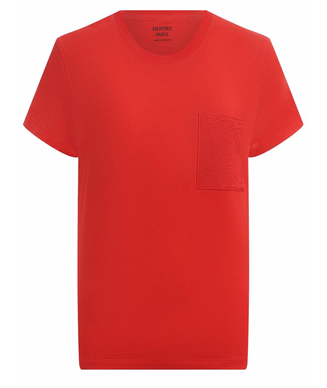 HERMES PRE-OWNED Красная хлопковая футболка, фото 1