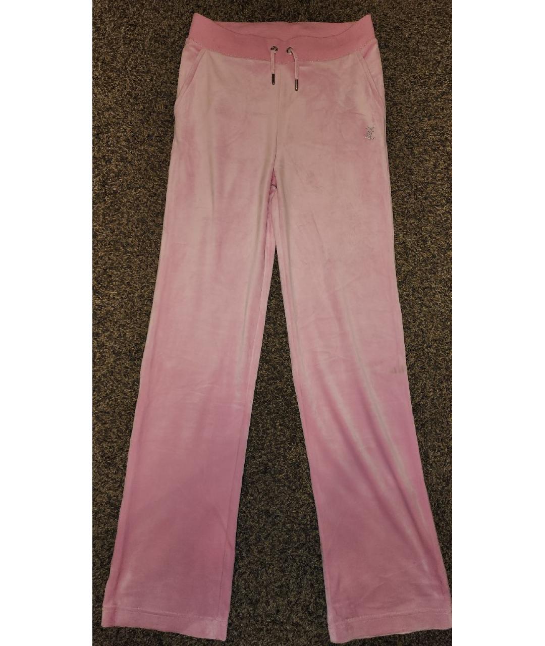 JUICY COUTURE Розовые полиэстеровые спортивные брюки и шорты, фото 2