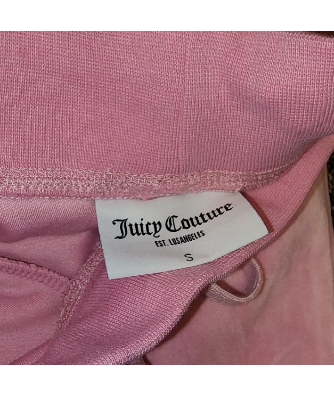 JUICY COUTURE Розовые полиэстеровые спортивные брюки и шорты, фото 4