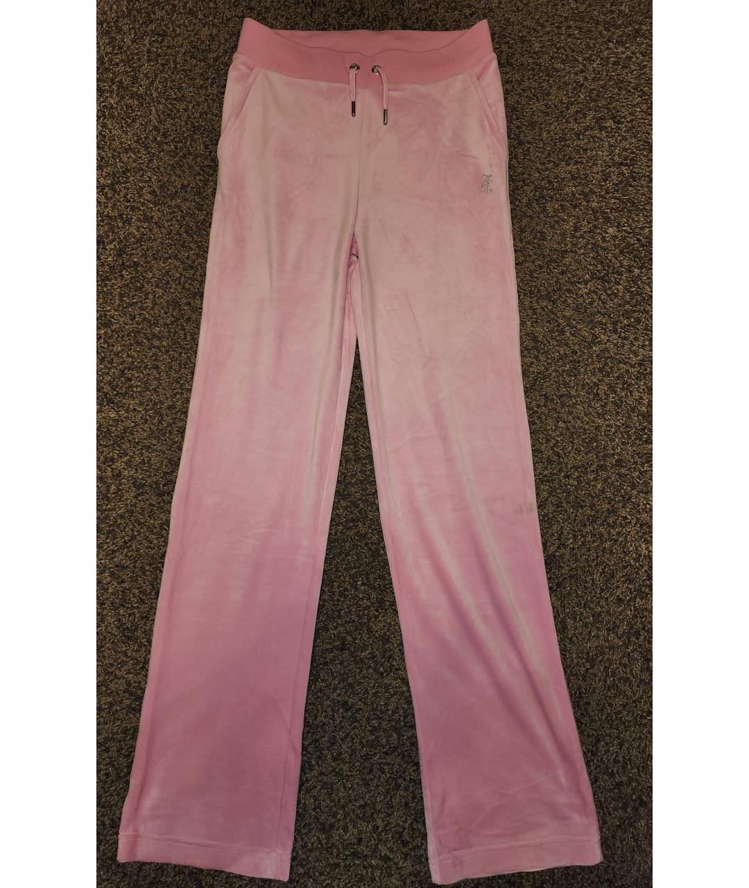 JUICY COUTURE Розовые полиэстеровые спортивные брюки и шорты, фото 6