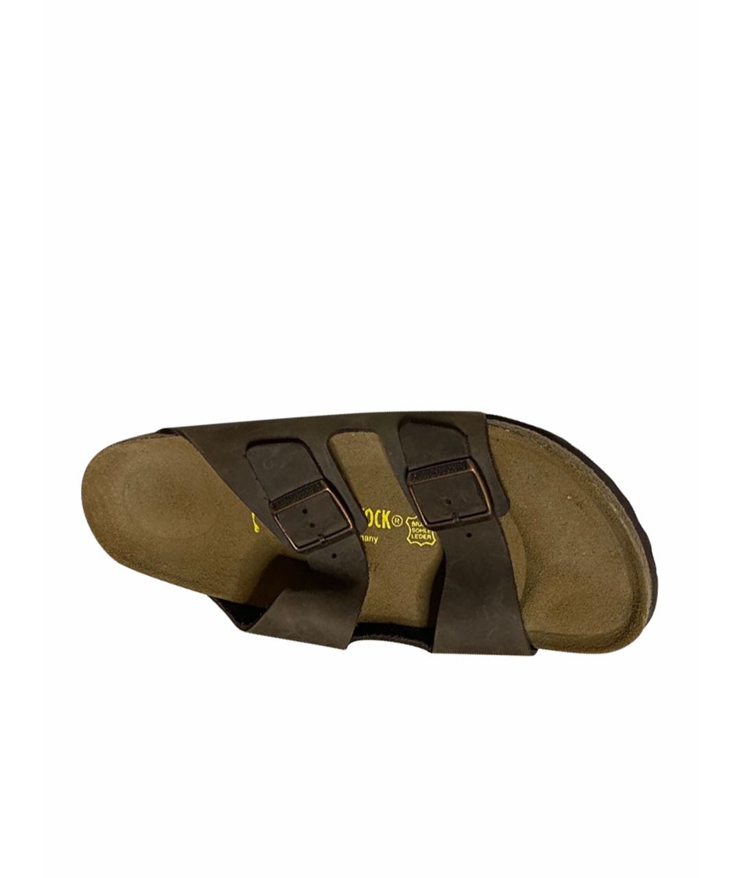 BIRKENSTOCK Бежевые кожаные сандалии, фото 1