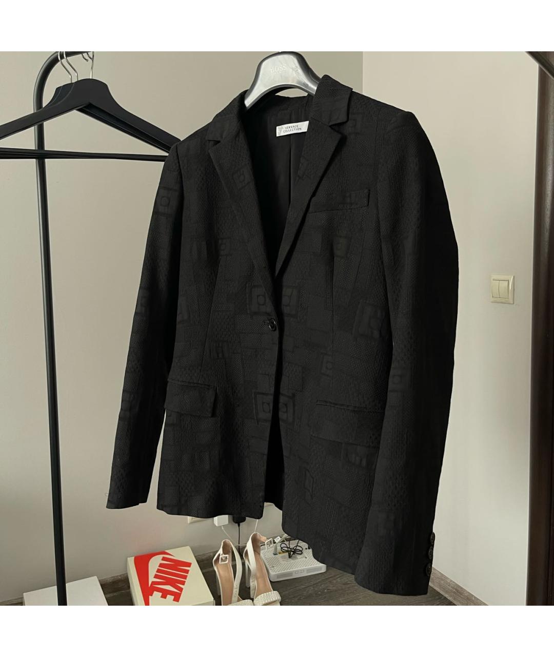 VERSACE COLLECTION Черный хлопковый жакет/пиджак, фото 7