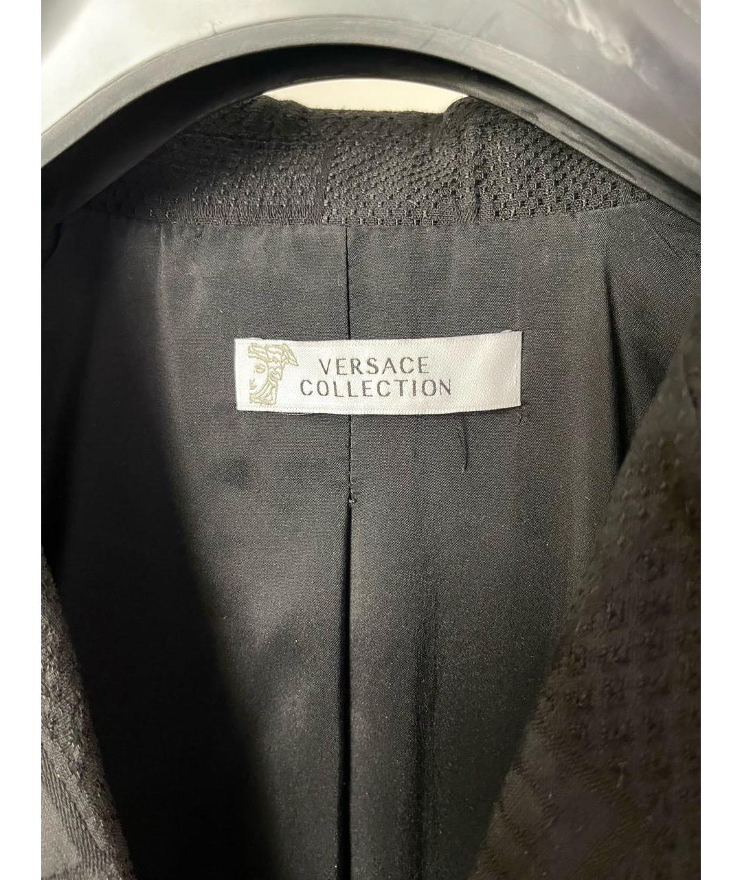 VERSACE COLLECTION Черный хлопковый жакет/пиджак, фото 3