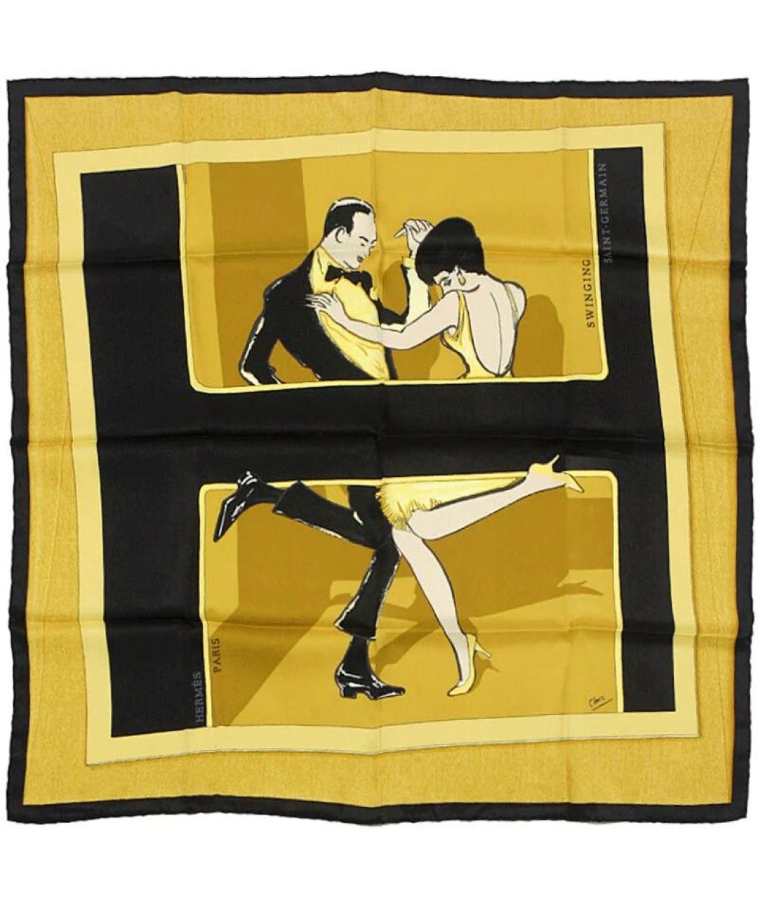 HERMES PRE-OWNED Желтый шелковый платок, фото 9