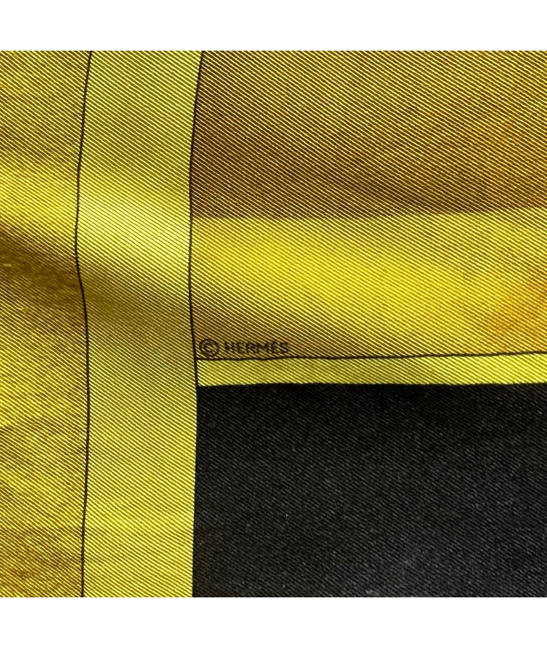 HERMES PRE-OWNED Желтый шелковый платок, фото 5