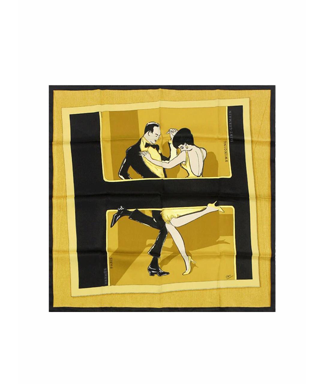 HERMES PRE-OWNED Желтый шелковый платок, фото 1