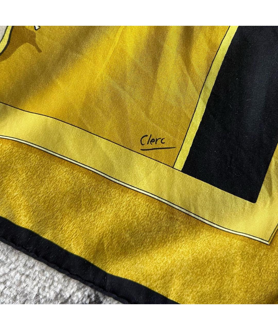 HERMES PRE-OWNED Желтый шелковый платок, фото 6
