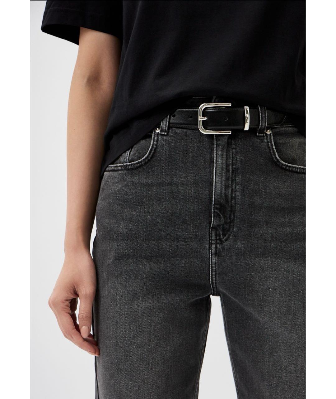 KARL LAGERFELD Серые хлопко-эластановые прямые джинсы, фото 8