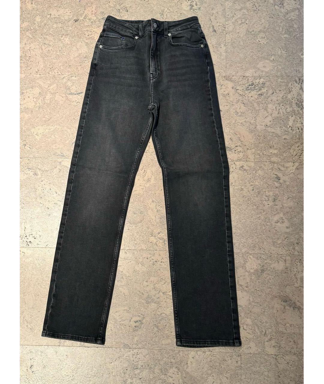 KARL LAGERFELD Серые хлопко-эластановые прямые джинсы, фото 9