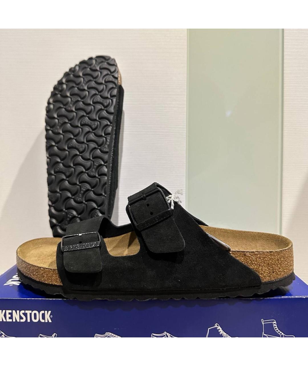BIRKENSTOCK Черные замшевые сандалии Arizona для мужчин – купить