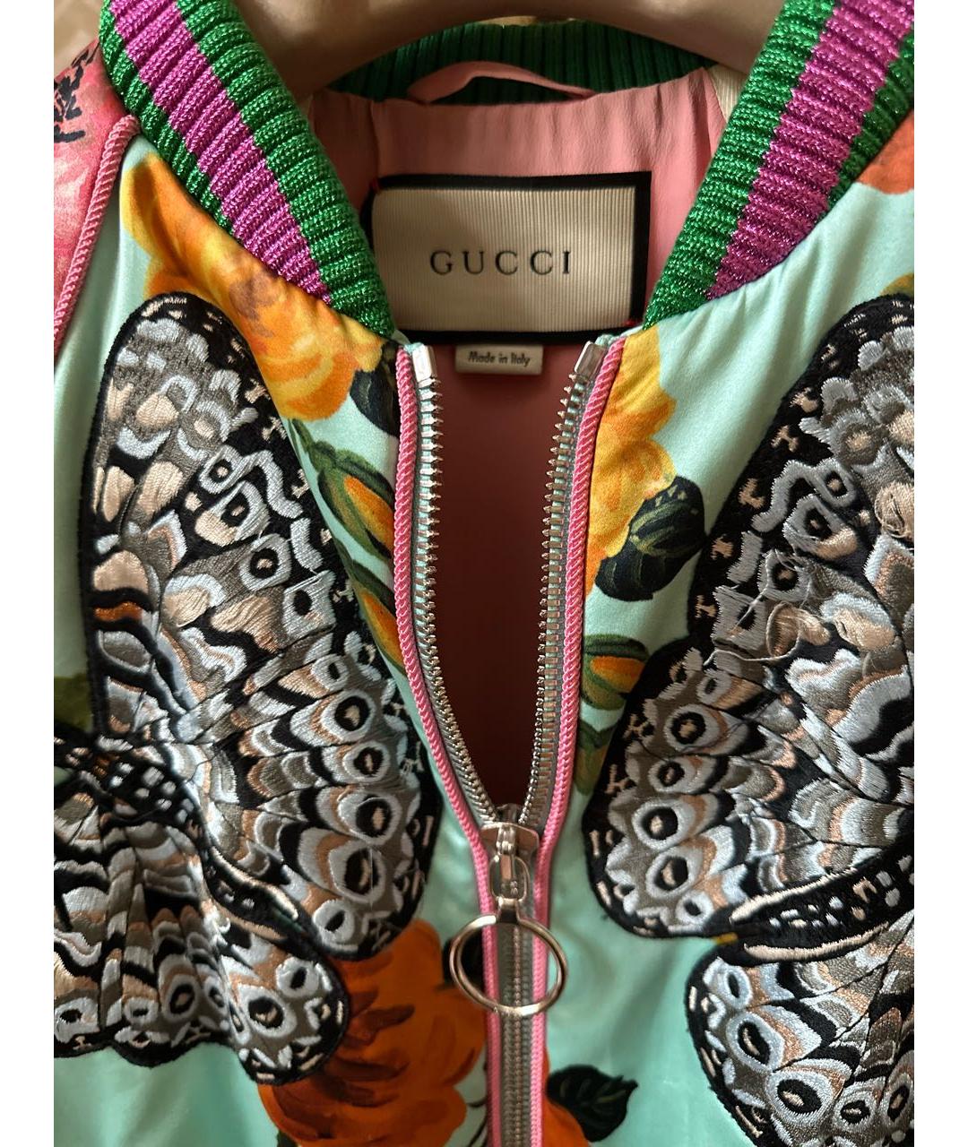 GUCCI Мульти шелковая куртка, фото 3