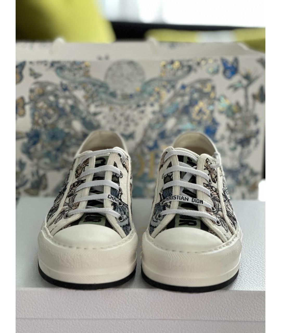 CHRISTIAN DIOR Белые кожаные кеды, фото 2