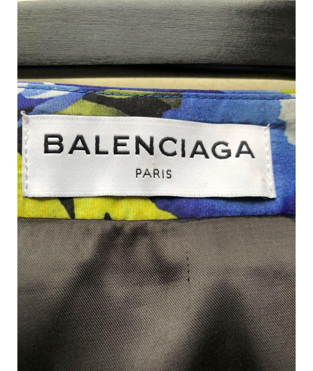 BALENCIAGA Мульти полиэстеровая юбка миди, фото 3