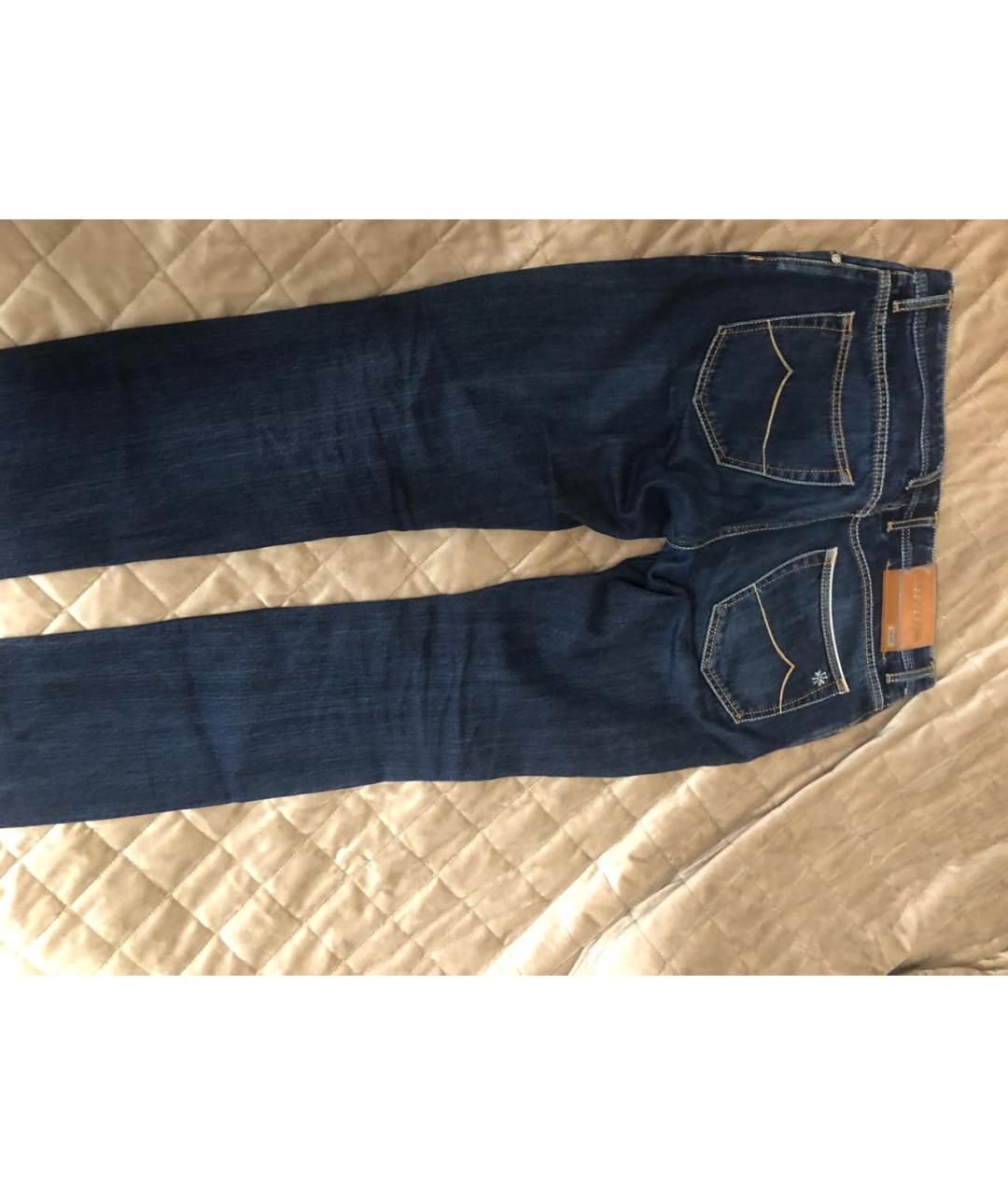 JACOB COHEN Темно-синие хлопковые прямые джинсы, фото 2