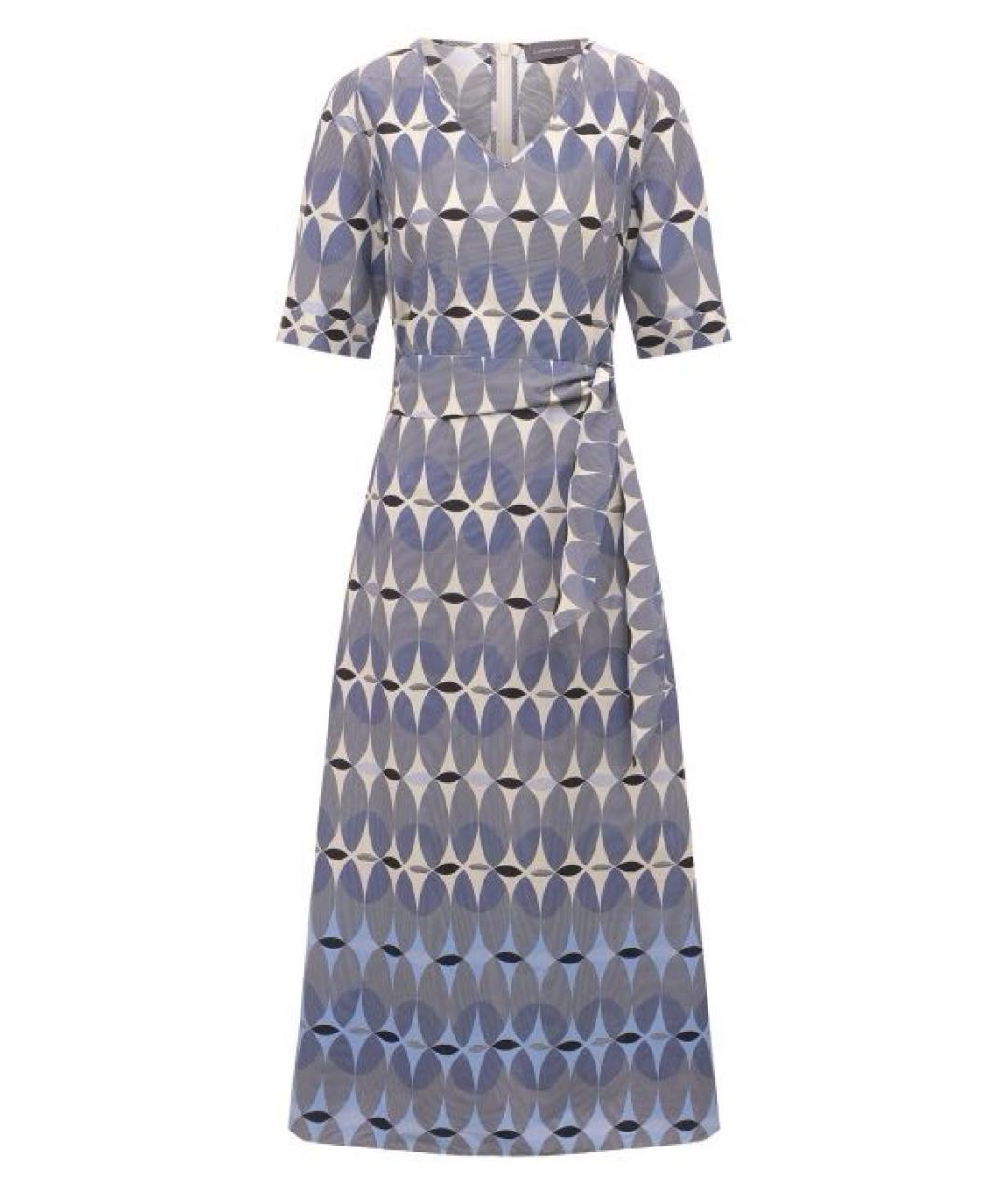LORENA ANTONIAZZI Голубое шелковое повседневное платье, фото 1