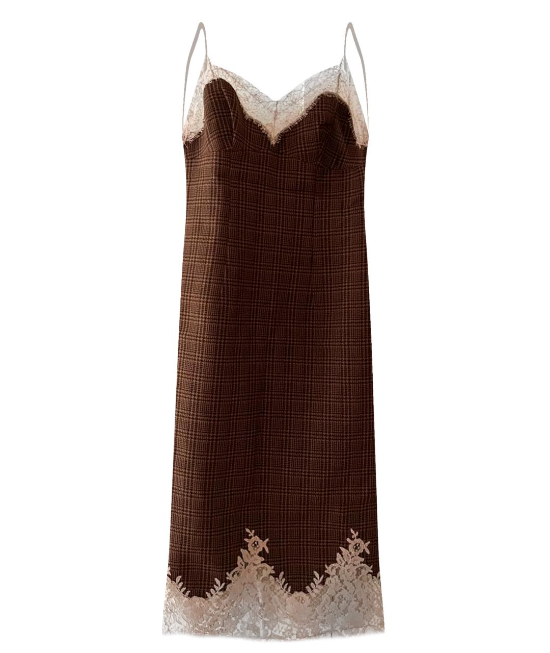 LOUIS VUITTON Коричневое шерстяное коктейльное платье, фото 5