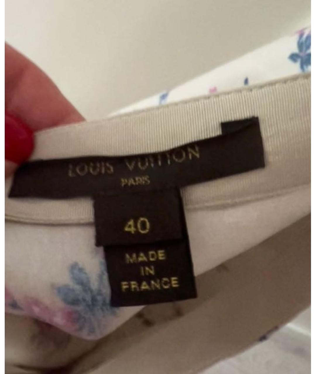 LOUIS VUITTON Бежевая шелковая юбка миди, фото 3