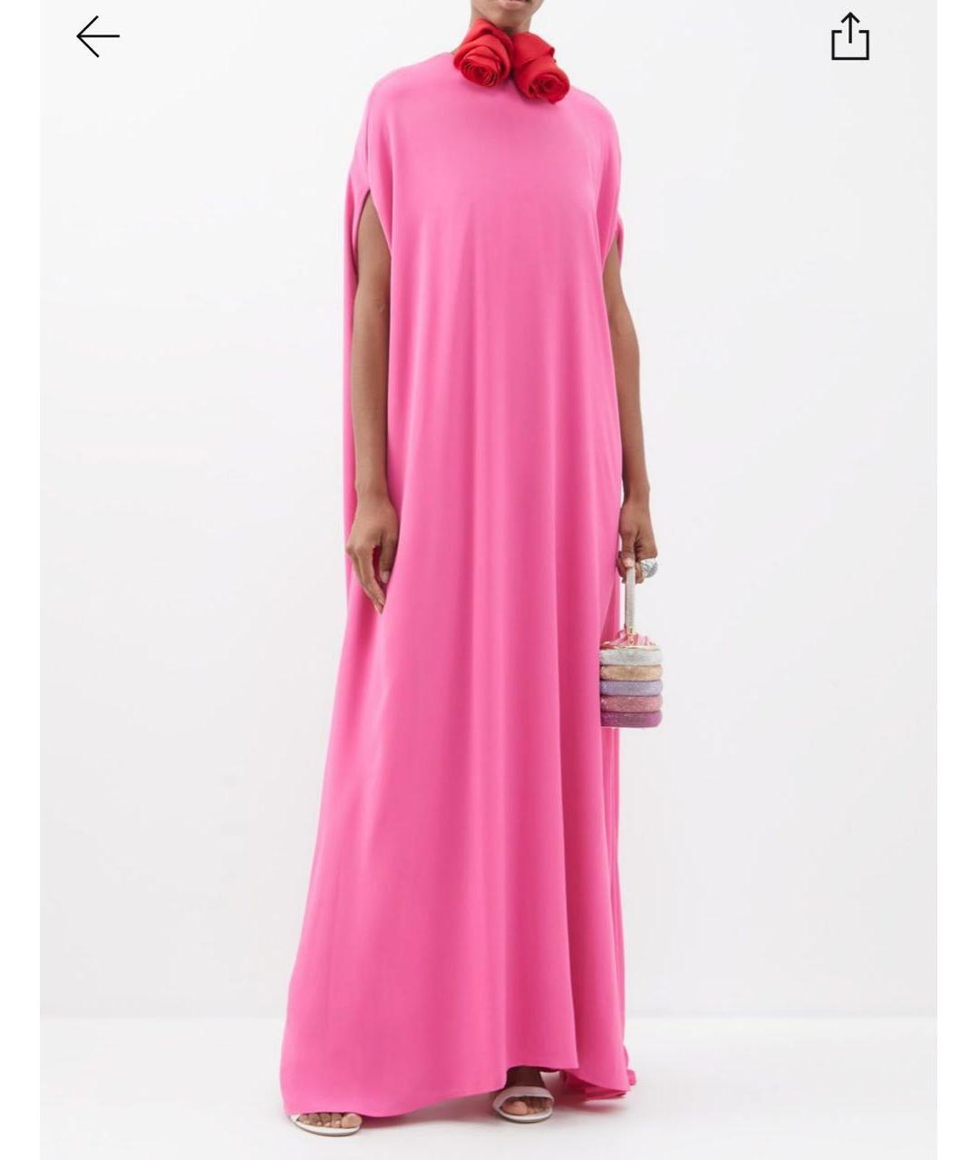BERNADETTE Розовое креповое вечернее платье, фото 2