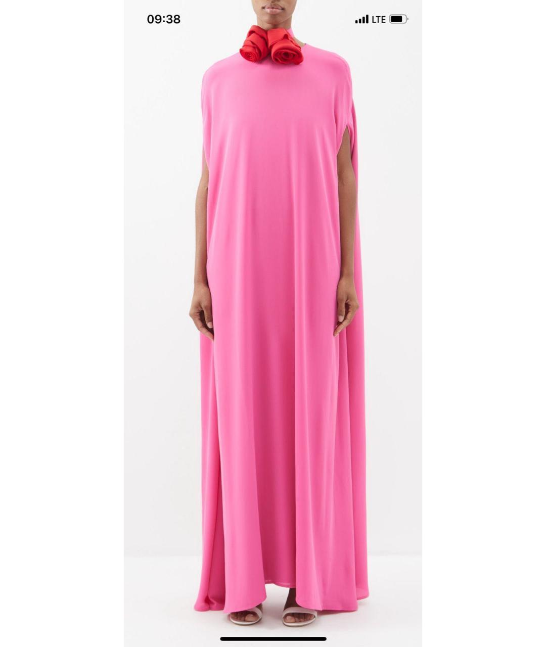 BERNADETTE Розовое креповое вечернее платье, фото 5