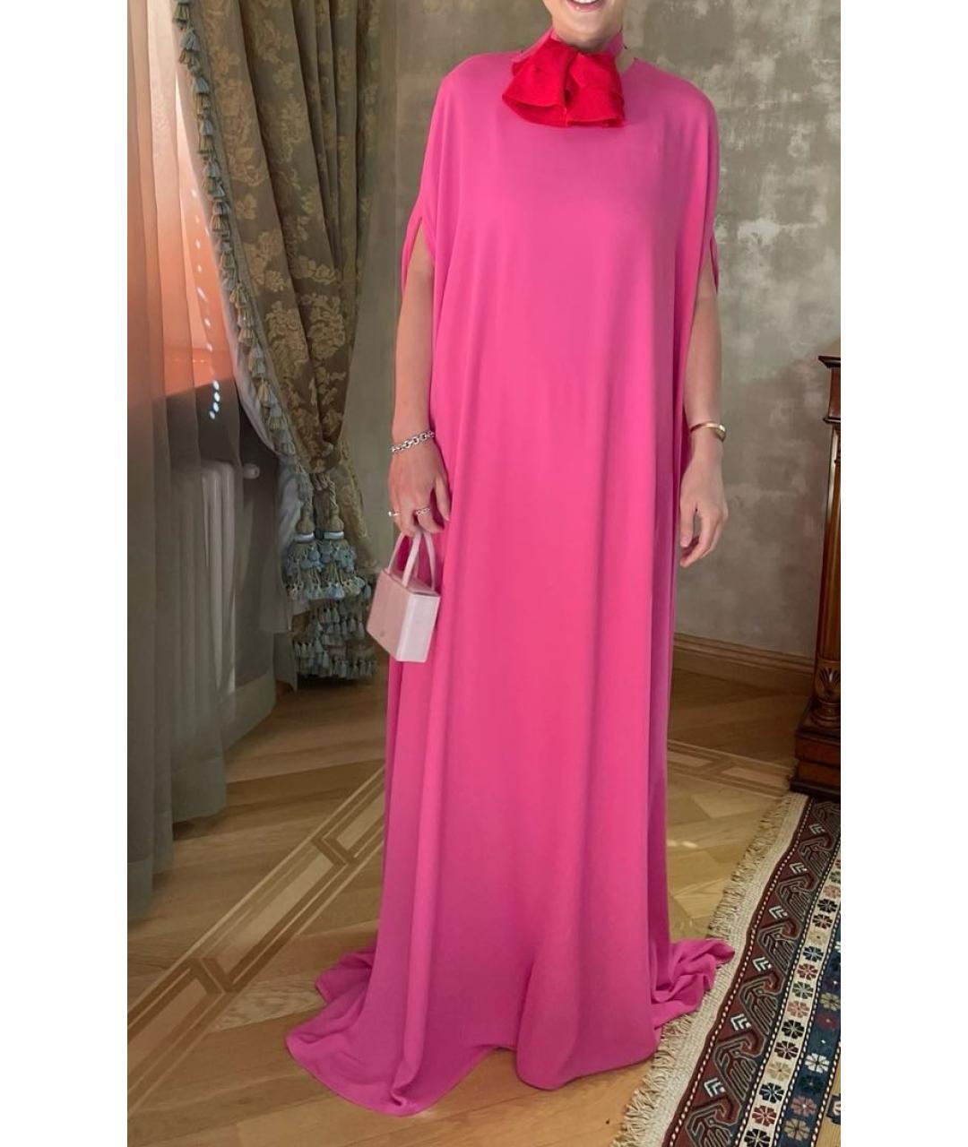 BERNADETTE Розовое креповое вечернее платье, фото 4