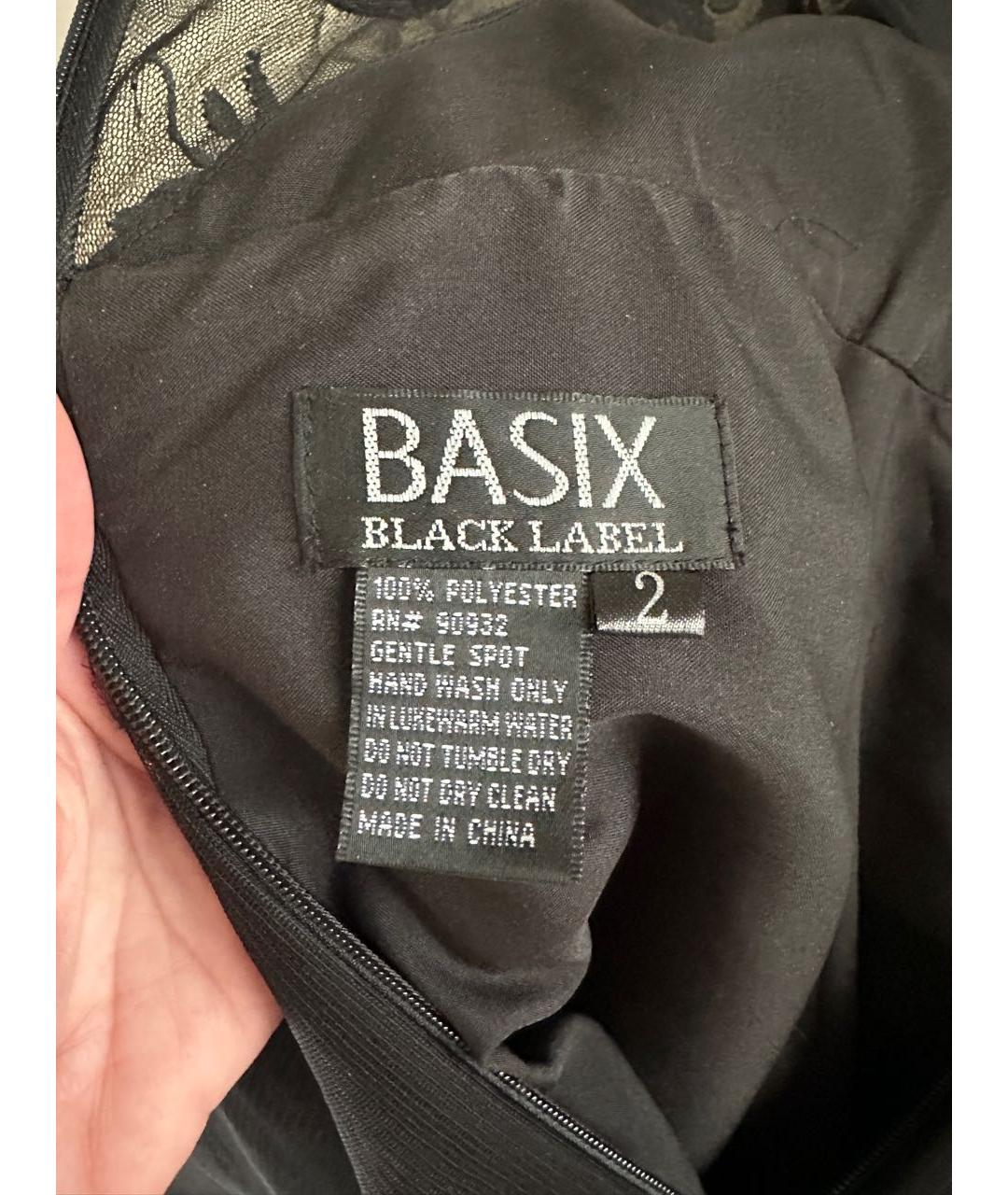 BASIX Черное полиэстеровое вечернее платье, фото 3