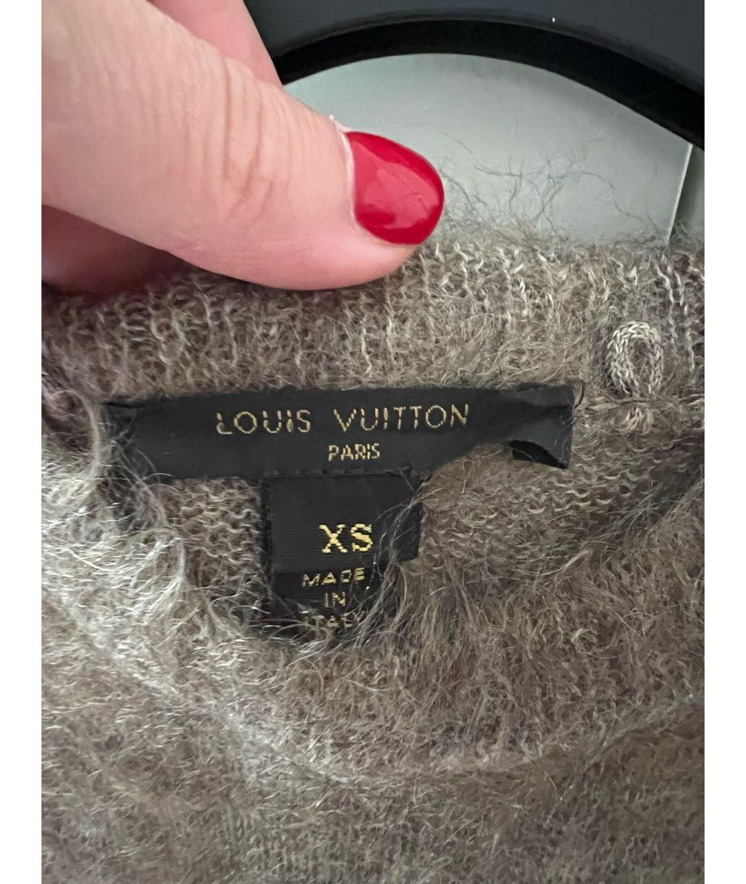 LOUIS VUITTON Коричневый шерстяной джемпер / свитер, фото 3