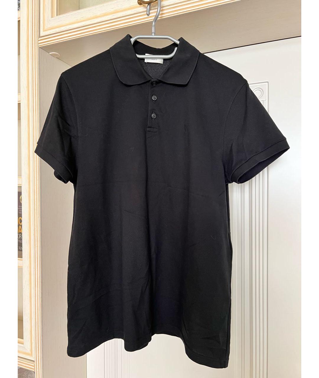 SAINT LAURENT Черная хлопковая футболка, фото 4