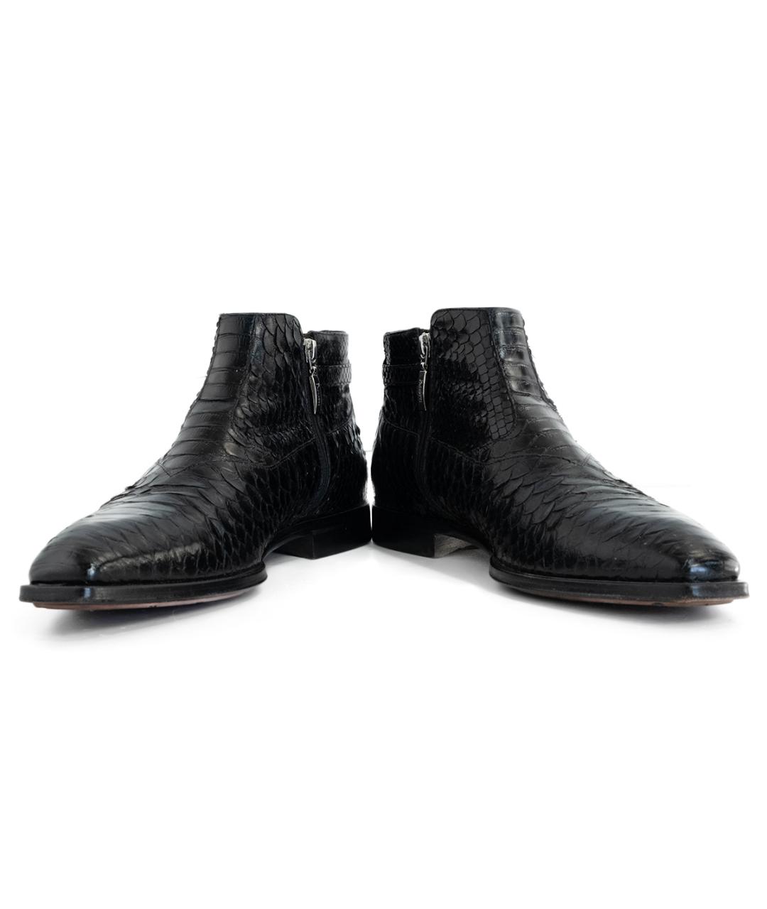 CESARE PACIOTTI Черные кожаные высокие ботинки, фото 4