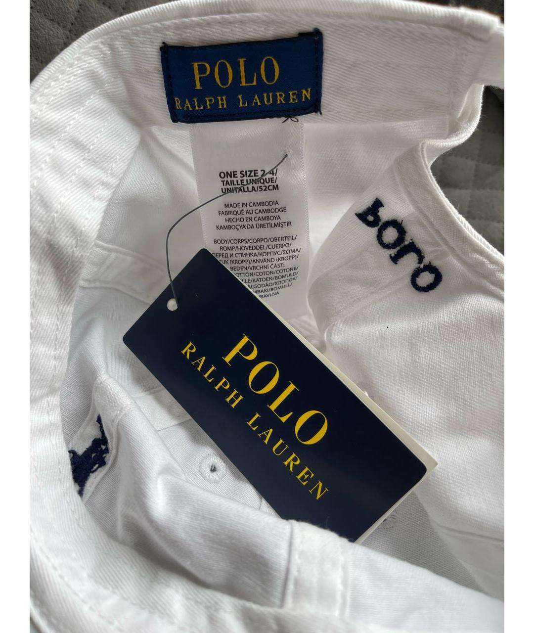 POLO RALPH LAUREN Белая хлопковая кепка, фото 5