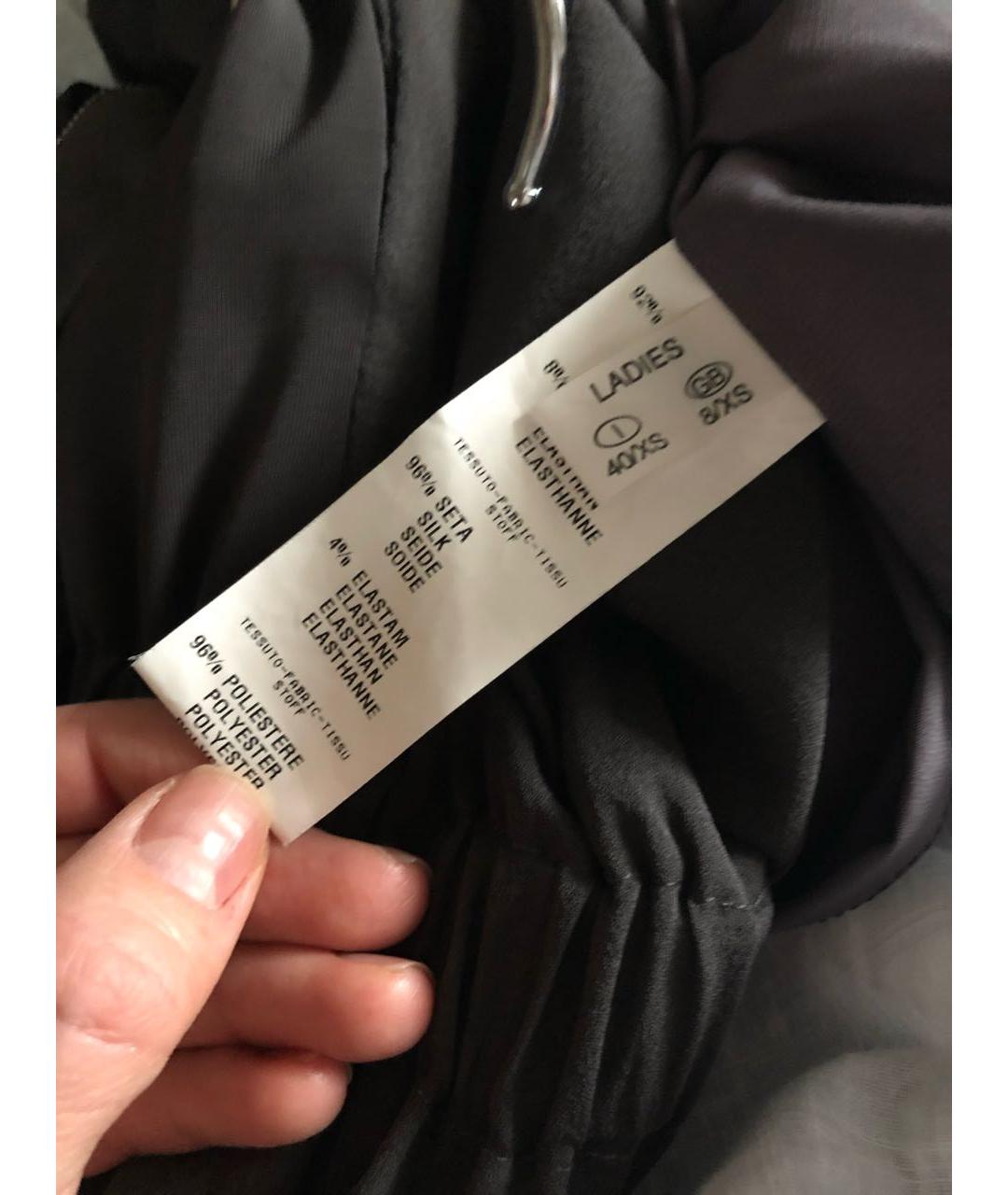 FABIANA FILIPPI Серое шелковое повседневное платье, фото 4