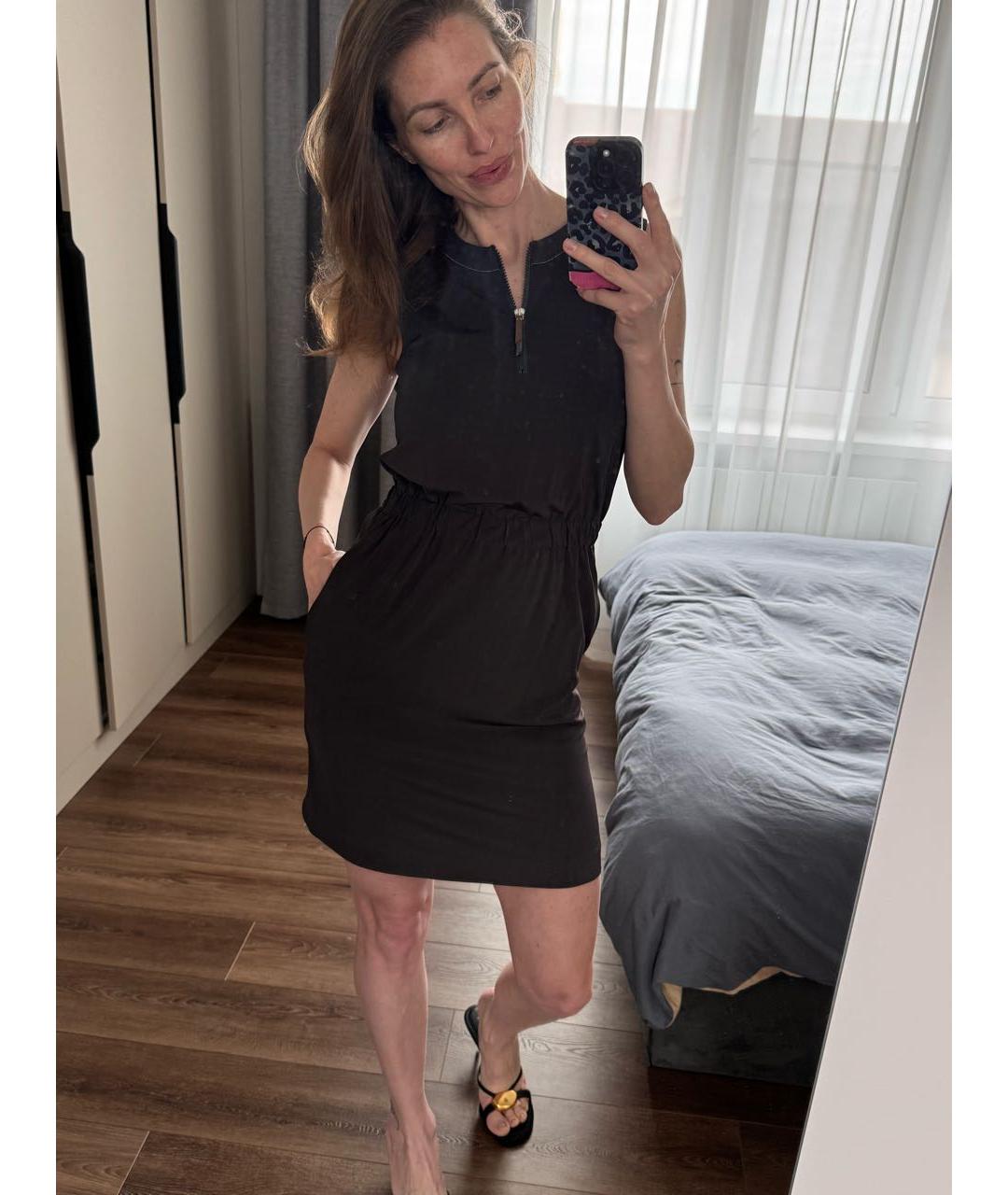 FABIANA FILIPPI Серое шелковое повседневное платье, фото 7