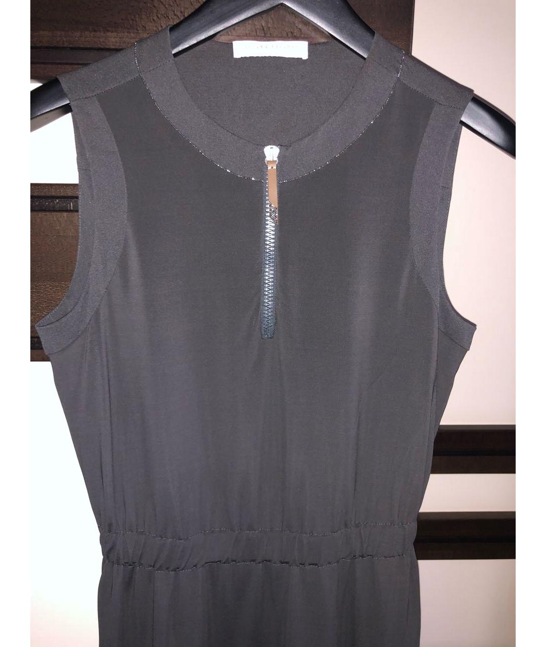 FABIANA FILIPPI Серое шелковое повседневное платье, фото 3