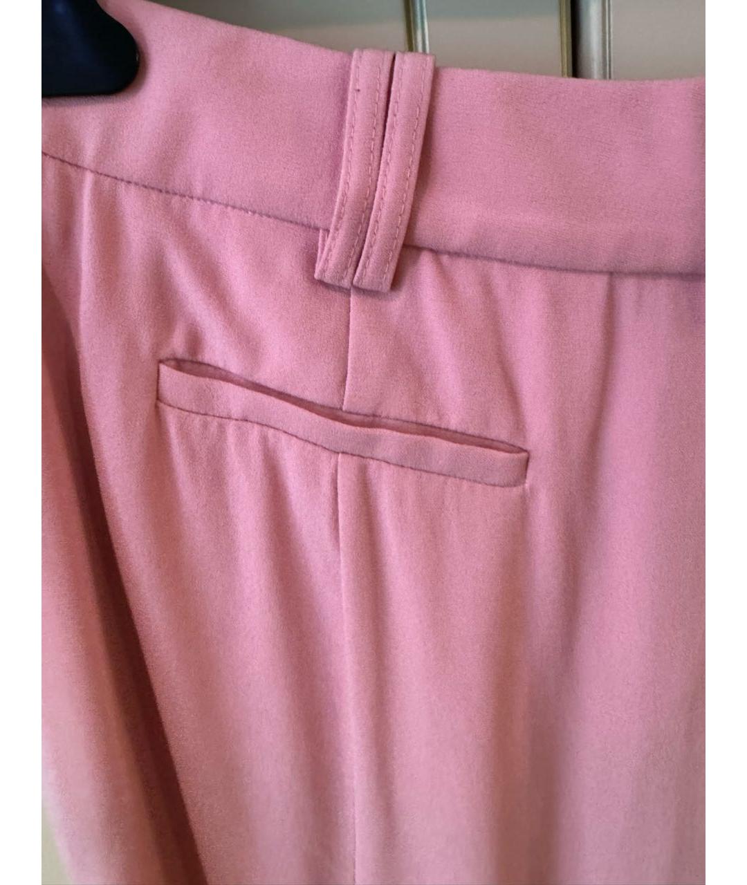 BALMAIN Розовые вискозные брюки узкие, фото 7