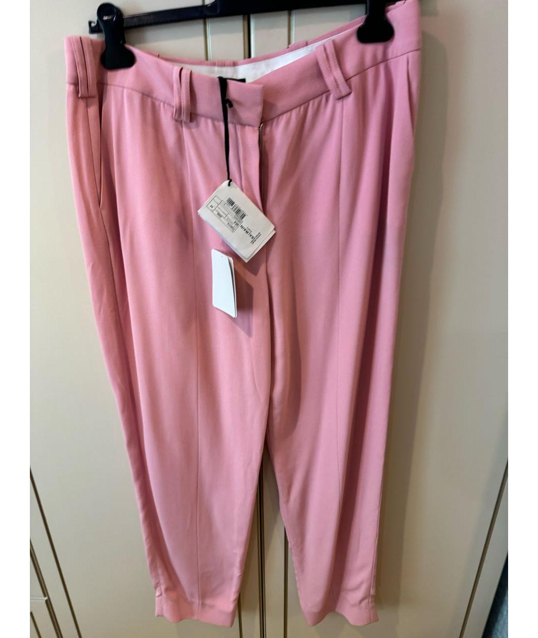 BALMAIN Розовые вискозные брюки узкие, фото 9