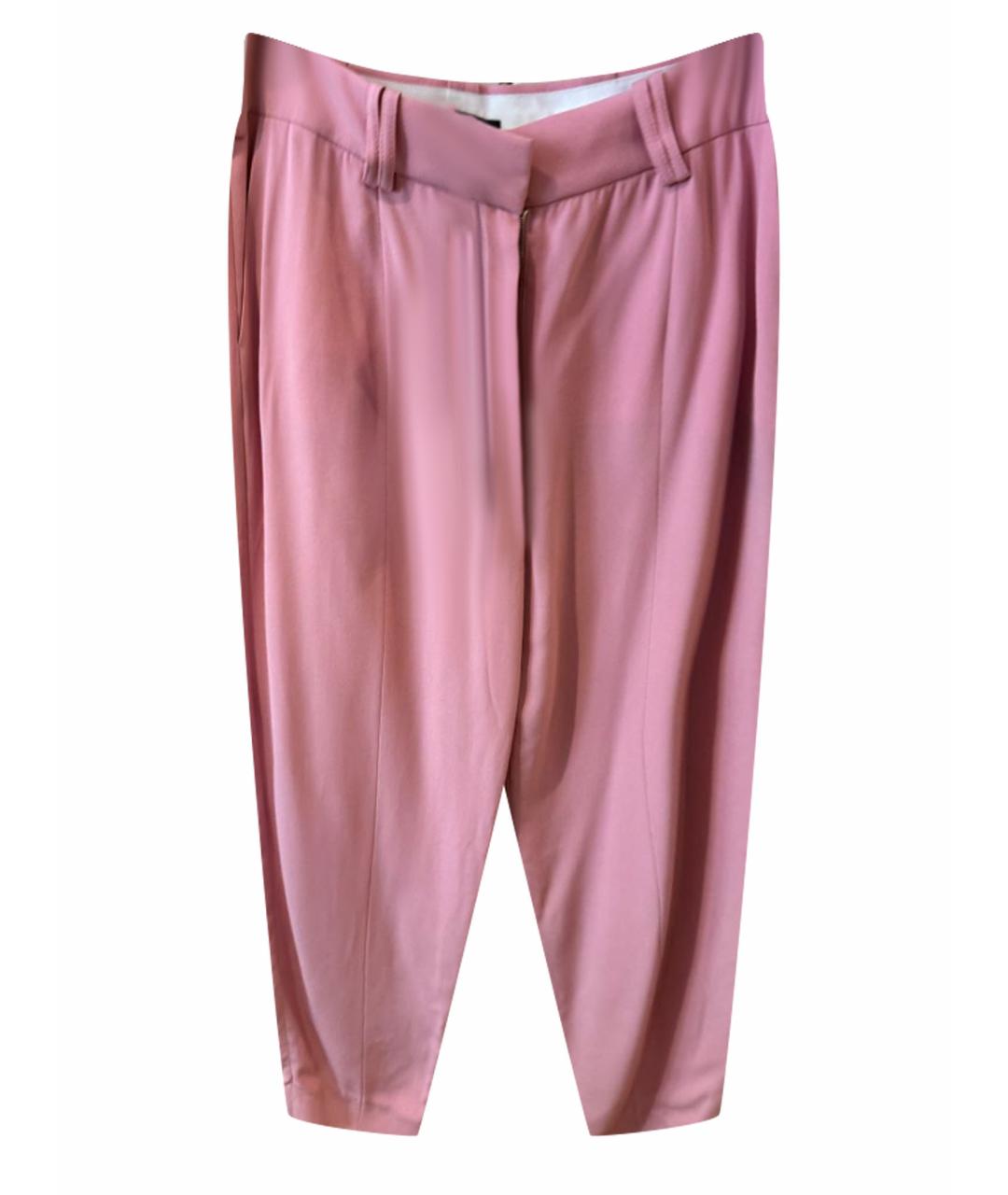 BALMAIN Розовые вискозные брюки узкие, фото 1