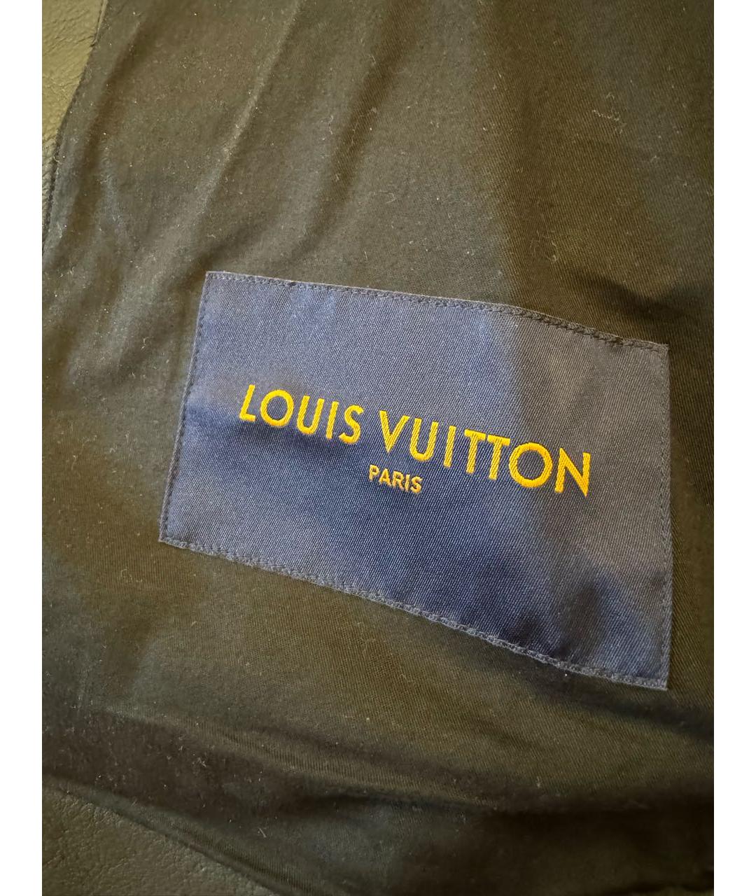 LOUIS VUITTON PRE-OWNED Черная кожаная куртка, фото 5