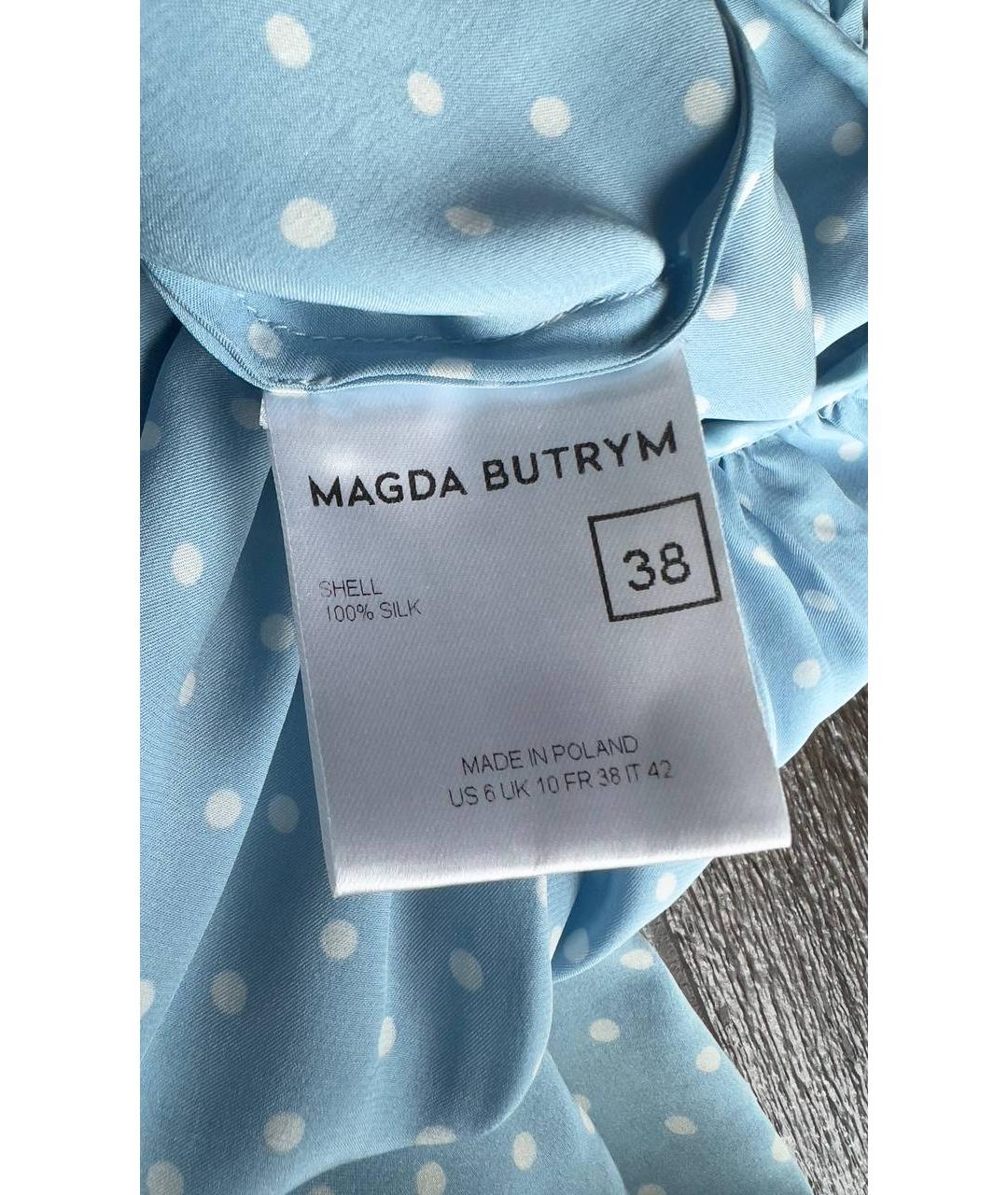 MAGDA BUTRYM Голубая шелковая блузы, фото 6