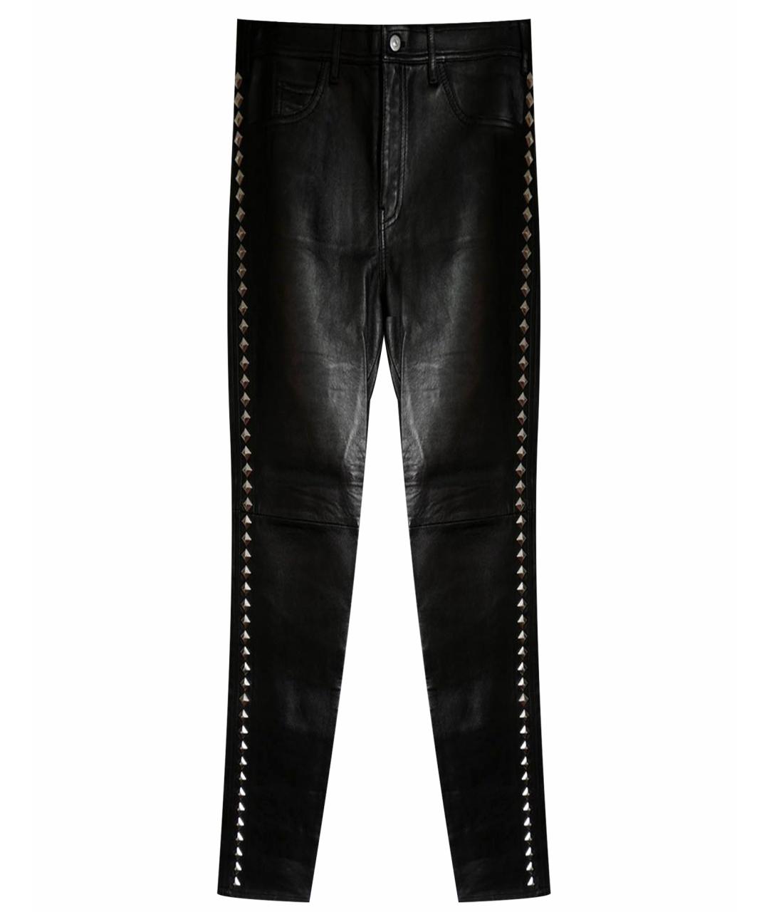 CELINE PRE-OWNED Черные кожаные повседневные брюки, фото 1