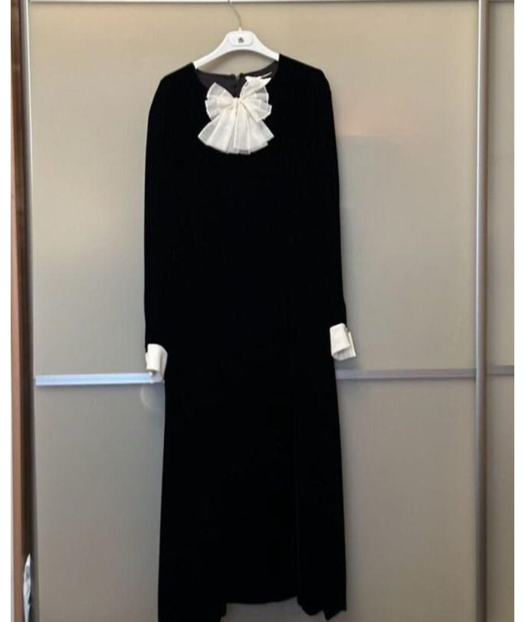 SAINT LAURENT Черное бархатное вечернее платье, фото 6