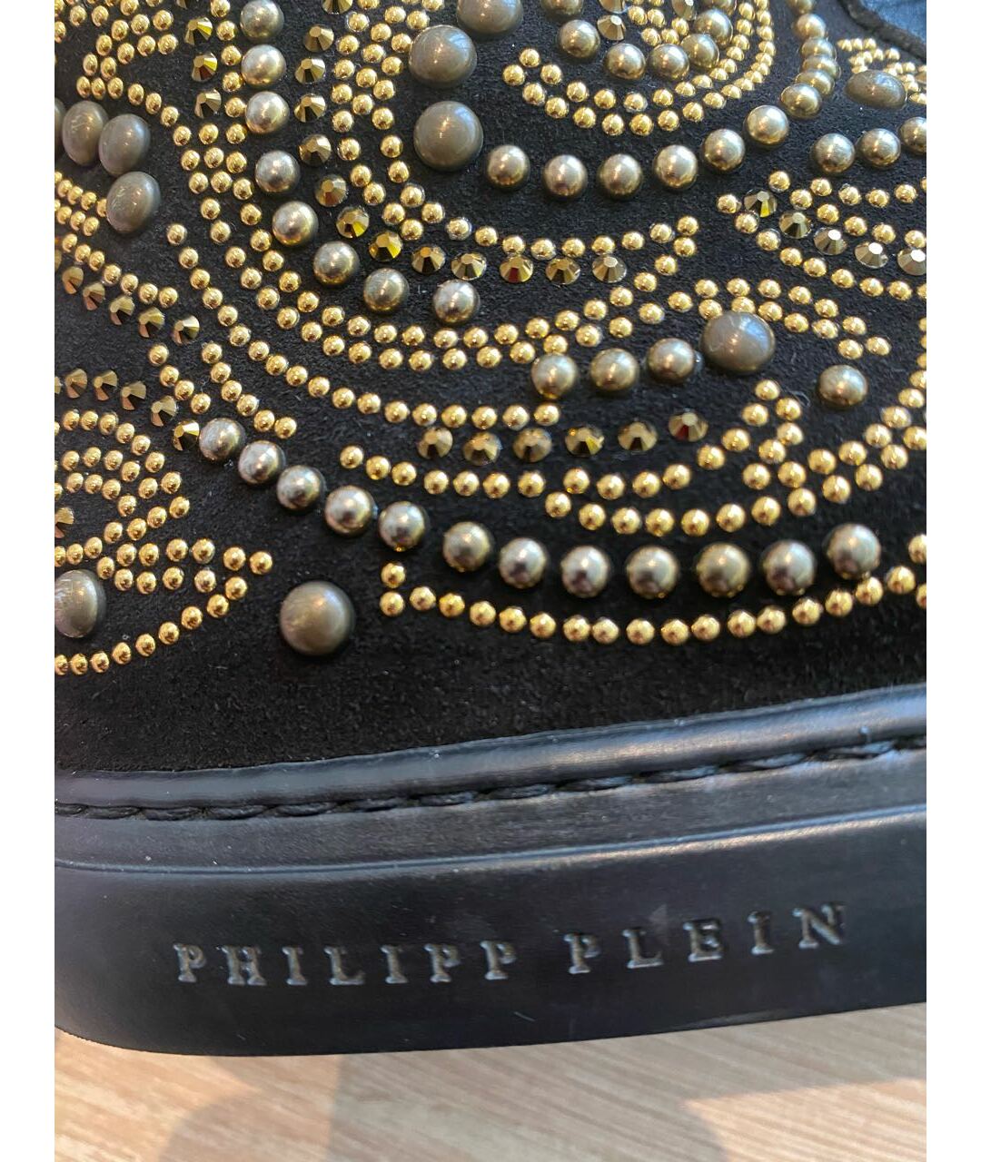 PHILIPP PLEIN Черные кожаные кроссовки, фото 7