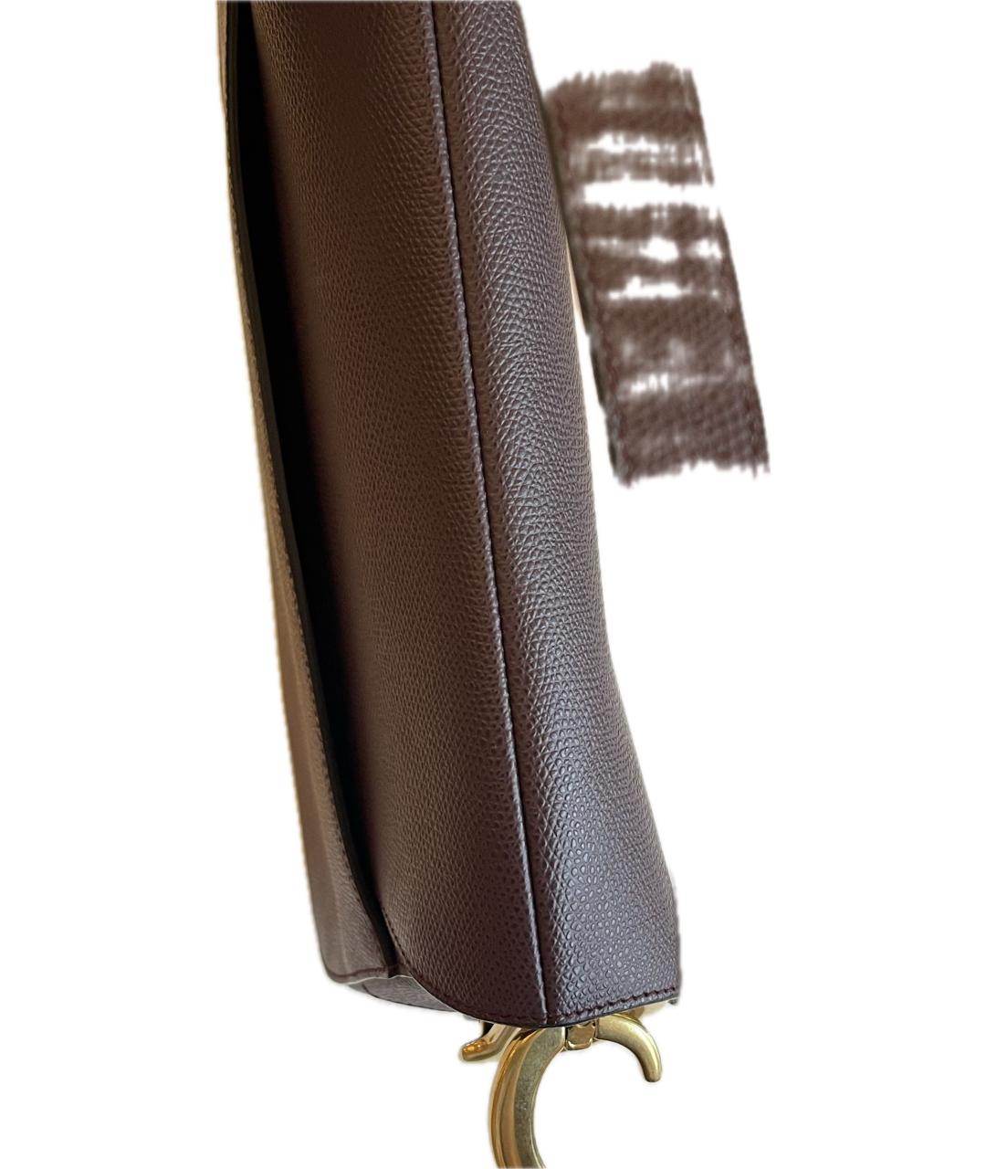 CHRISTIAN DIOR PRE-OWNED Бордовая кожаная сумка через плечо, фото 5