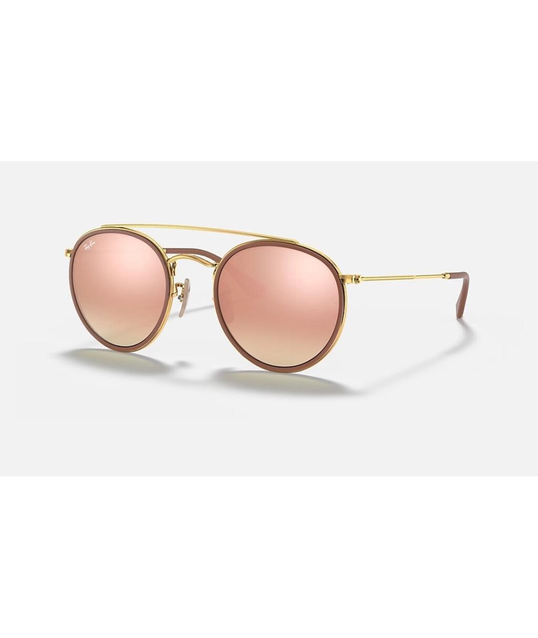 RAY BAN Розовые металлические солнцезащитные очки, фото 2