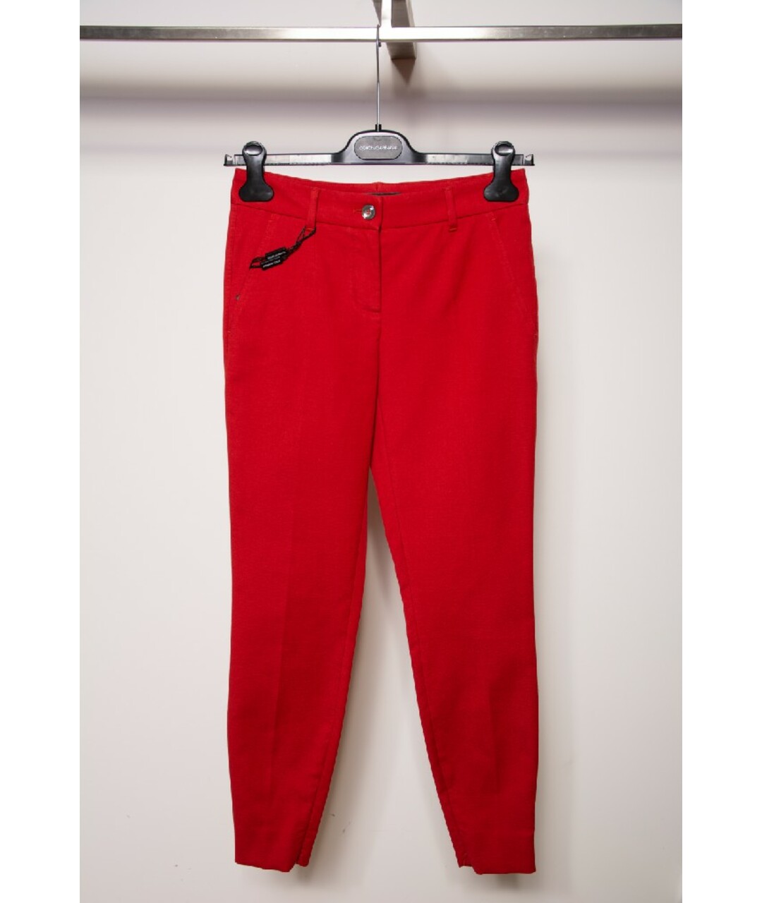 DOLCE&GABBANA Красные хлопковые брюки узкие, фото 6