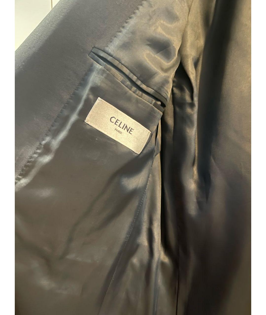 CELINE Черный шерстяной пиджак, фото 5