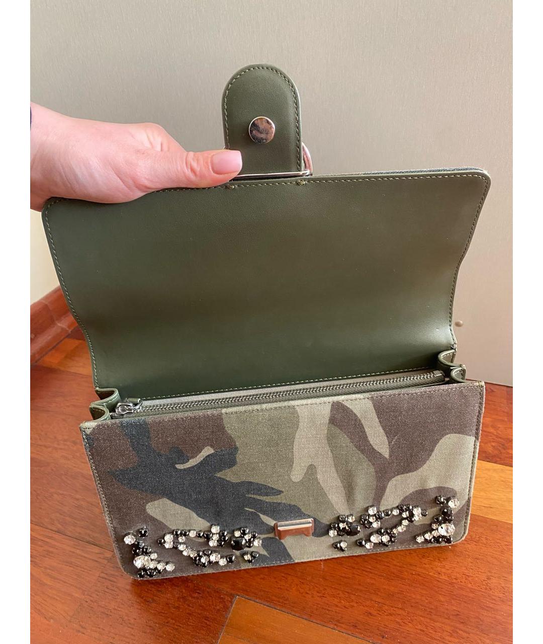 PINKO Хаки кожаная сумка через плечо, фото 8