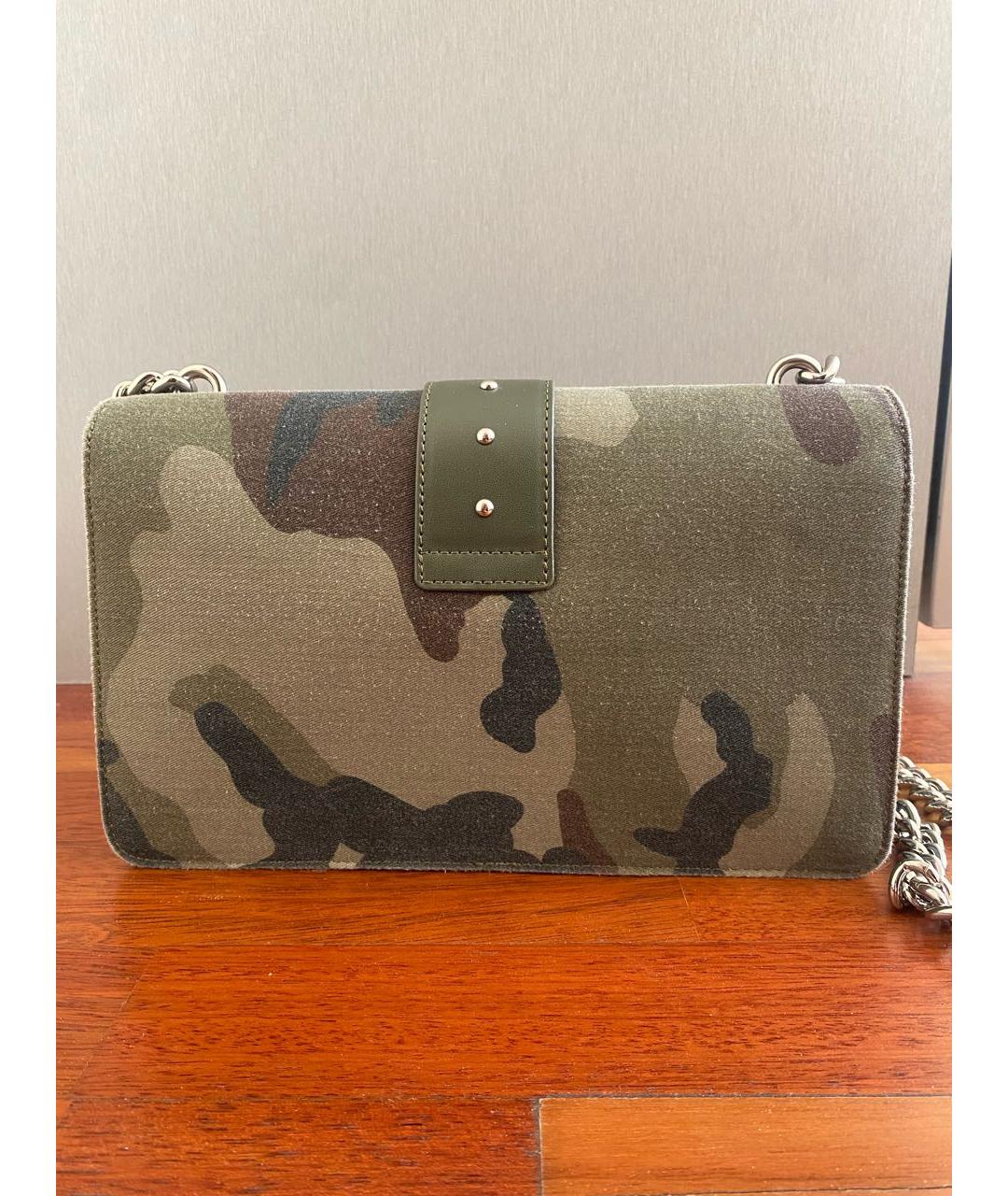 PINKO Хаки кожаная сумка через плечо, фото 4