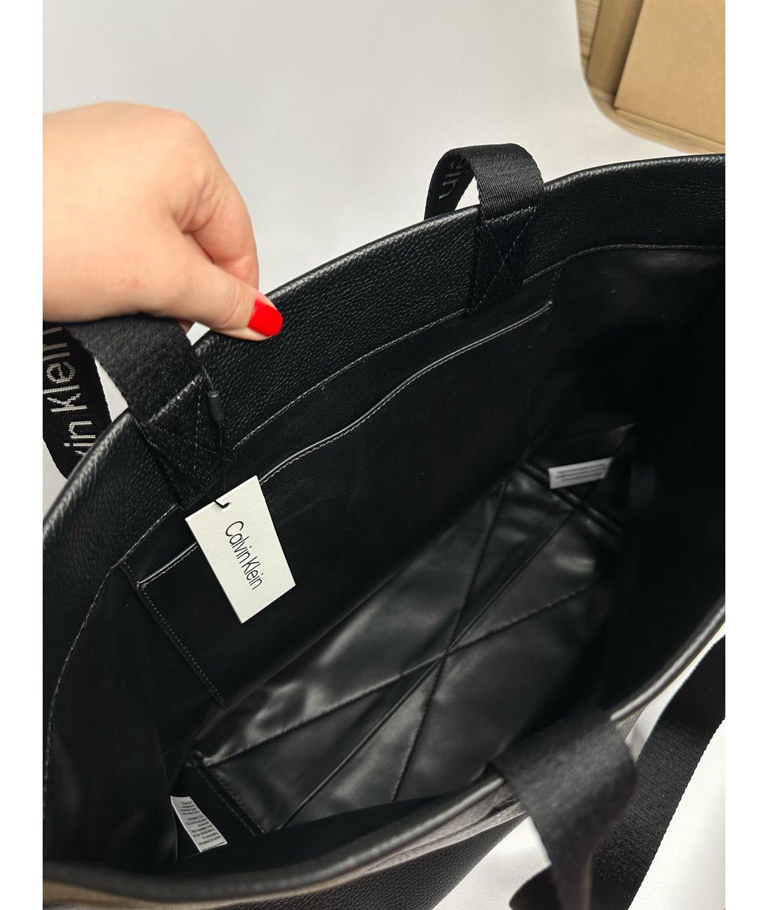 Calvin klein black tote best sale