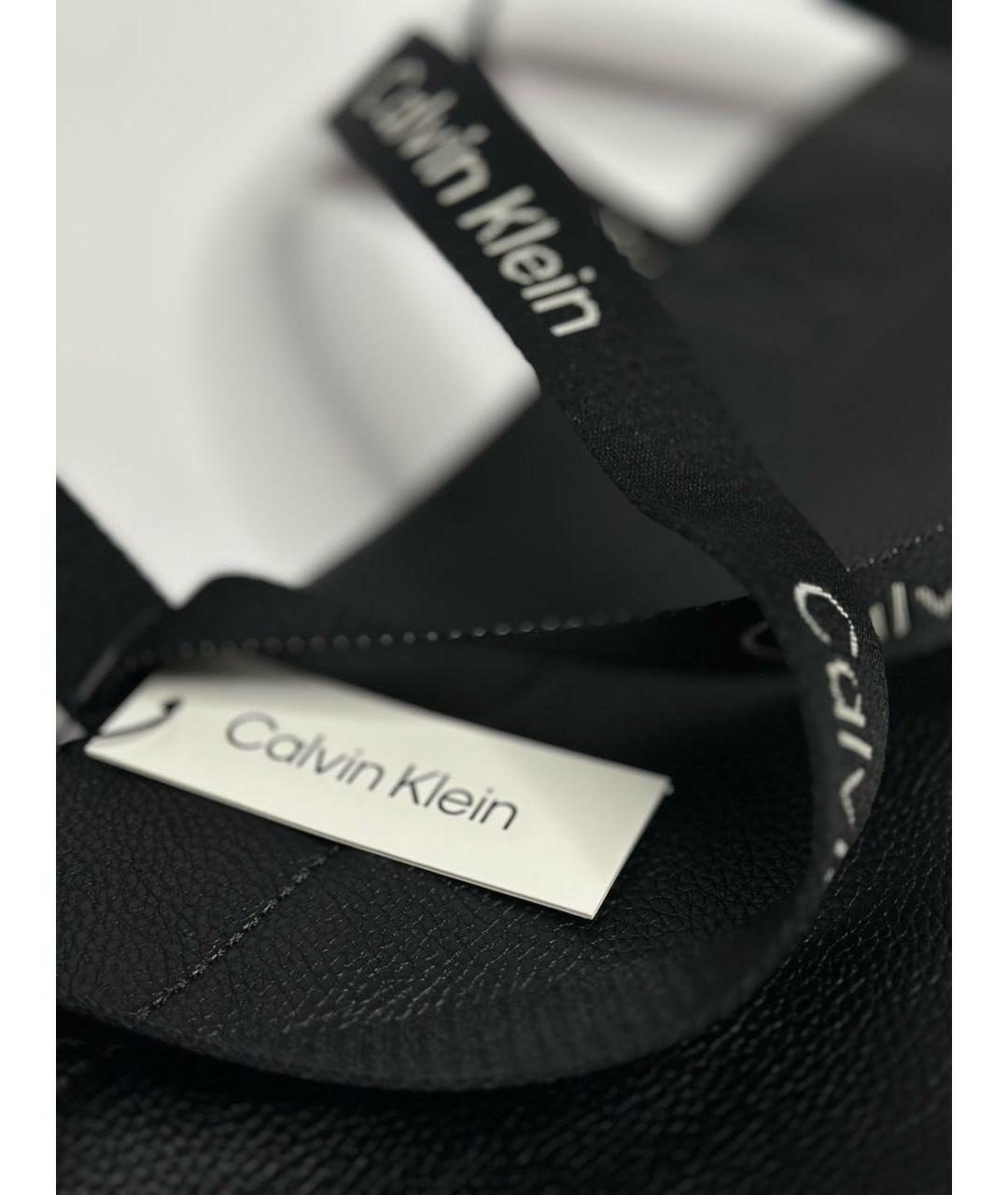 CALVIN KLEIN Черная сумка тоут из искусственной кожи, фото 2